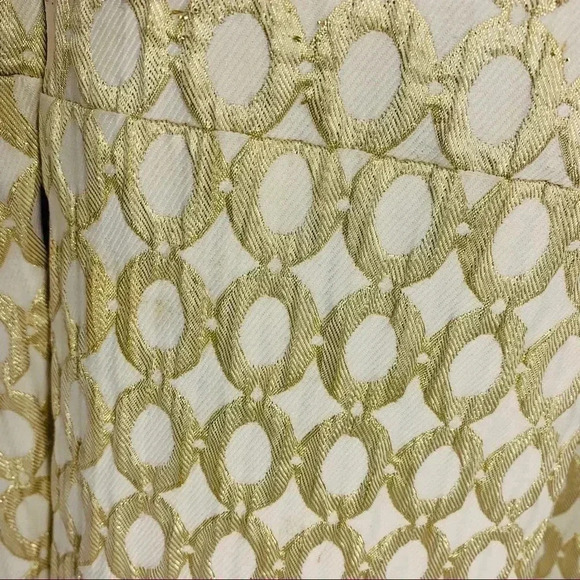 Eliza J gold and cream brocade fit and flare dress - Picture 6 of 6